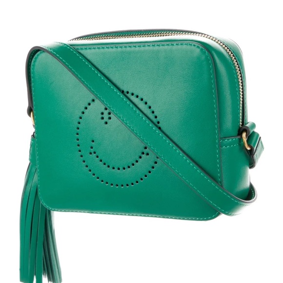 Anya Hindmarch Bags Anya Hindmarch Green Smiley Face Leather